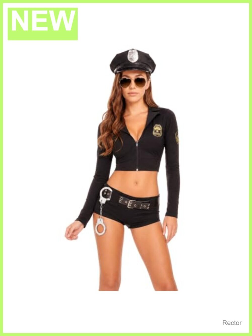 Women Police Costume Cosplay Dirty Cop Uniform Halloween Officer Outfit